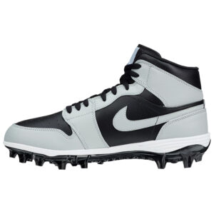 Jordan 1 Alpha Menace Mid Football Cleats Black Grey Jordan 1 Alpha Menace Mid Football Cleats Black Grey