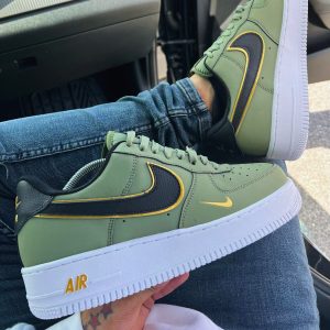 Air Force 1 ’07 LV8 ‘Metallic Swoosh Pack – Oil Green