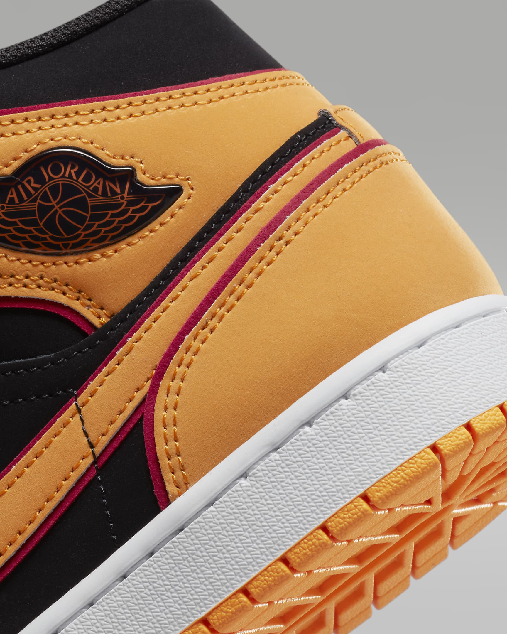 Air Jordan 1 Mid Fat Tongue Black Orange Air Jordan 1 Mid Fat Tongue Black Orange