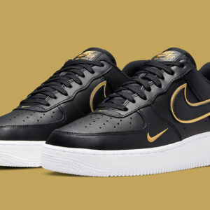 Air Force 1 07 LV8 Double Swoosh Metallic Black Gold Air Force 1 07 LV8 Double Swoosh Metallic Black Gold