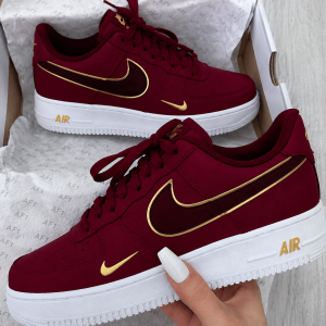 Custom Nike Air Force 1 – Red  Gold