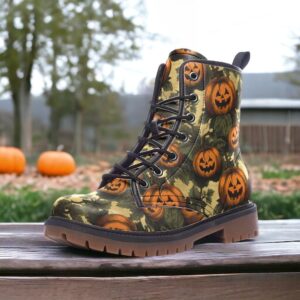 Jack O’Lantern Leather Boots Fleece Fur Boots Jack O’Lantern Leather Boots Fleece Fur Boots