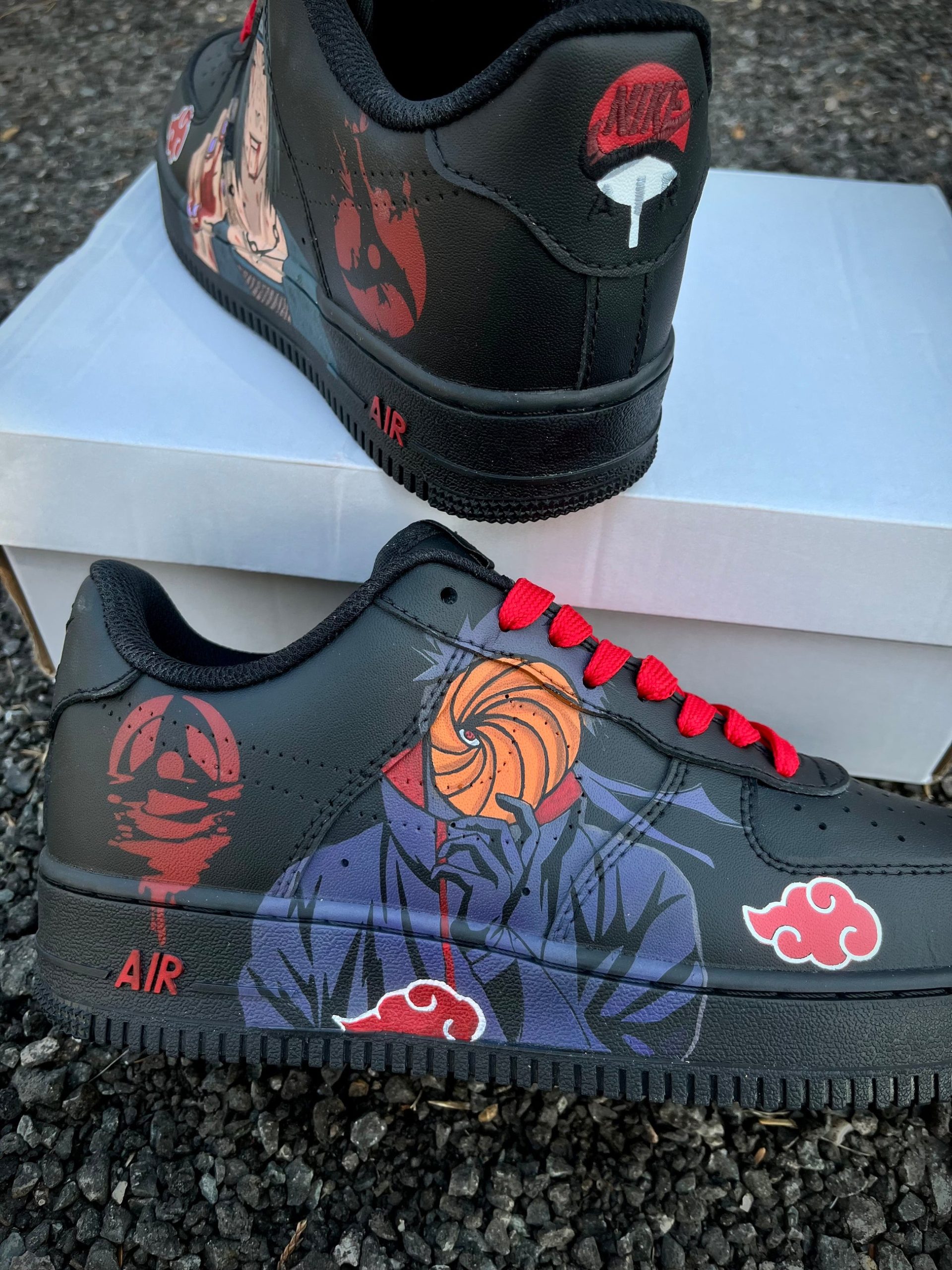 Obito and Itachi Black Air force 1 Custom Obito and Itachi Black Air force 1 Custom