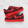 Red Black Drip Air Force 1 Custom