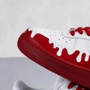 Red Drip Streetwear Air Force 1 Custom