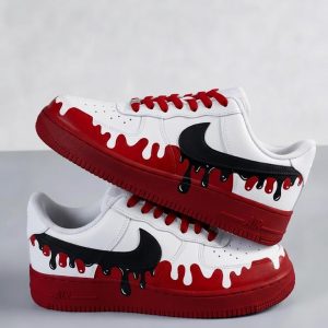 Red Drip Streetwear Air Force 1 Custom